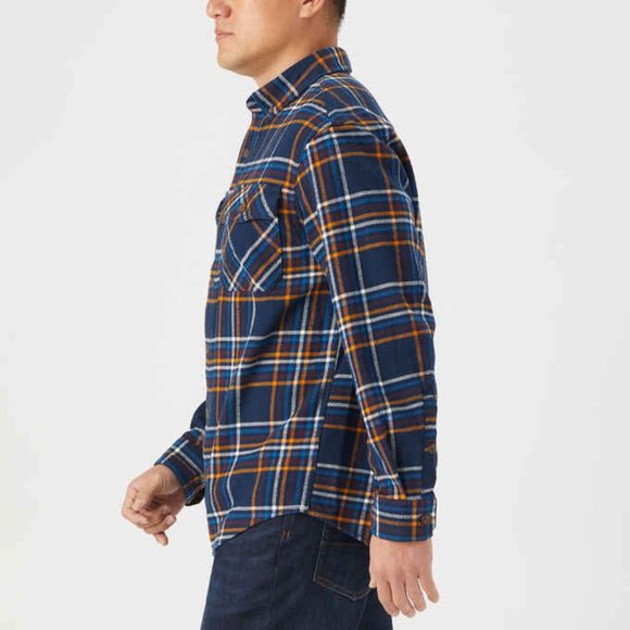 Duluth Trading Flannel Shirt for Men XL Blue Plaid Heavyweight Relaxed Fit [NEW] - Picture 4 of 6